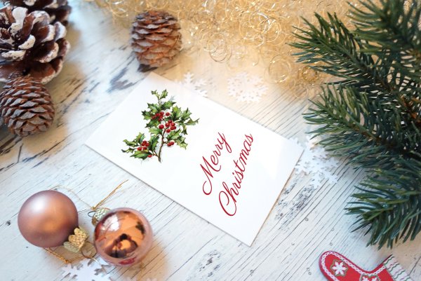 Мокапы для новогодних открыток