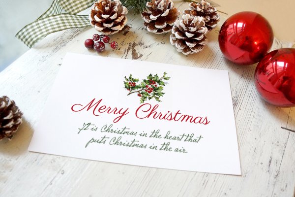 Рождество мокап