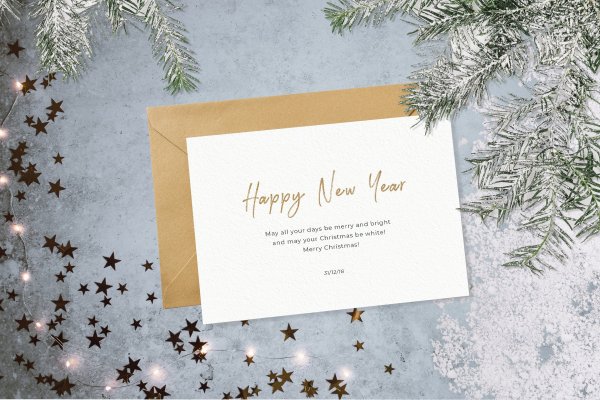 Мокапы для новогодних открыток