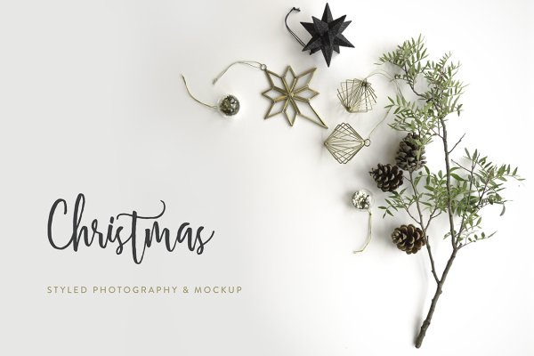 Мокап открытка новый год