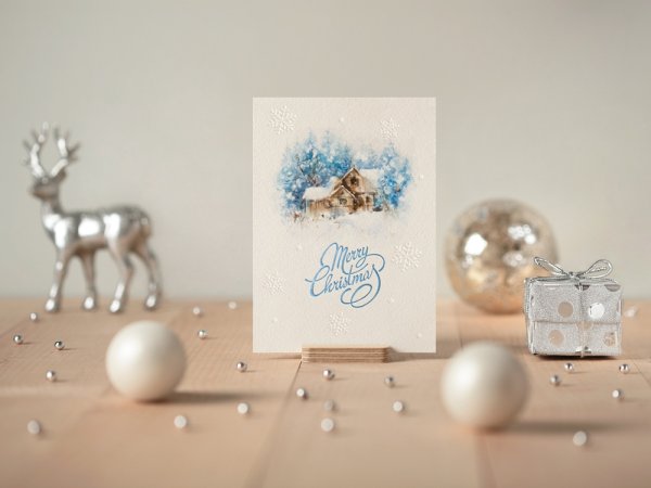 Мокапы для новогодних открыток