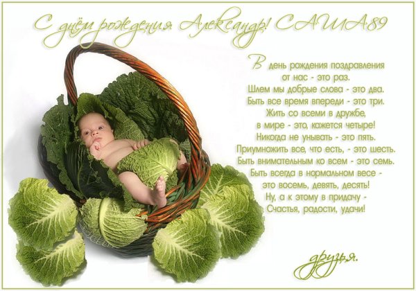 Поздравление саше