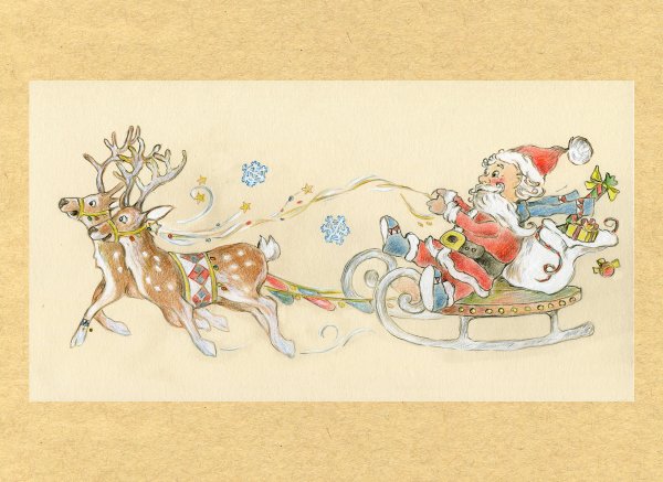 Новогодние рисунки для скетчбука