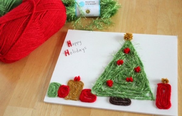 Елка из ниток и КПРТОНП