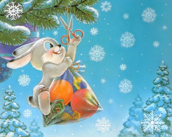 Открытка в новый год