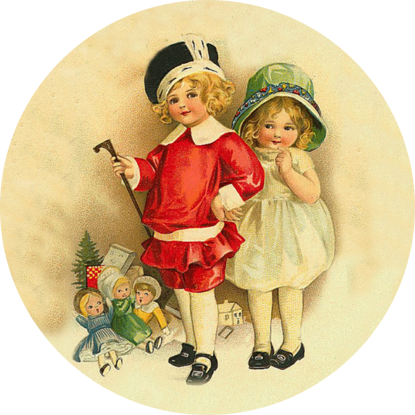 Винтажная Новогодняя открытка