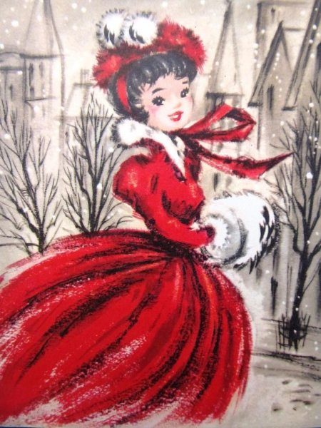 Винтажная открытка новый год