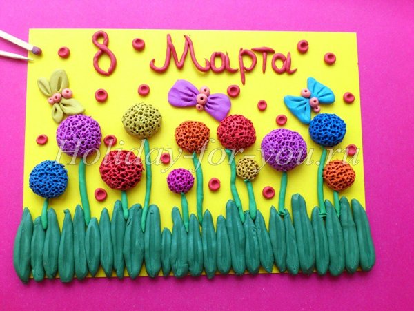 Поделка из пластилина на 8 Мара