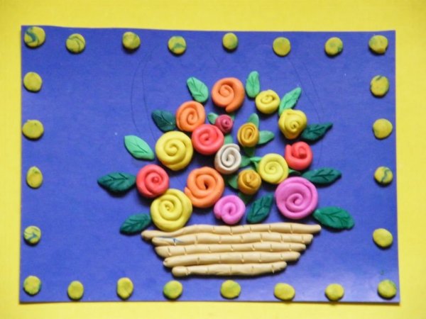 Открытка с пластилином