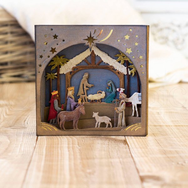 Рождественская открытка вертеп Анны Десницкой