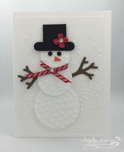 Открытка Снеговик своими руками