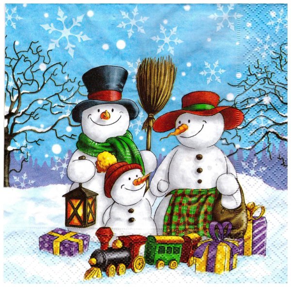 Открытка "Снеговик"