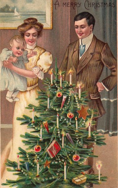 Новогодние открытки в стиле ретро