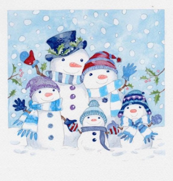 Семья снеговиков