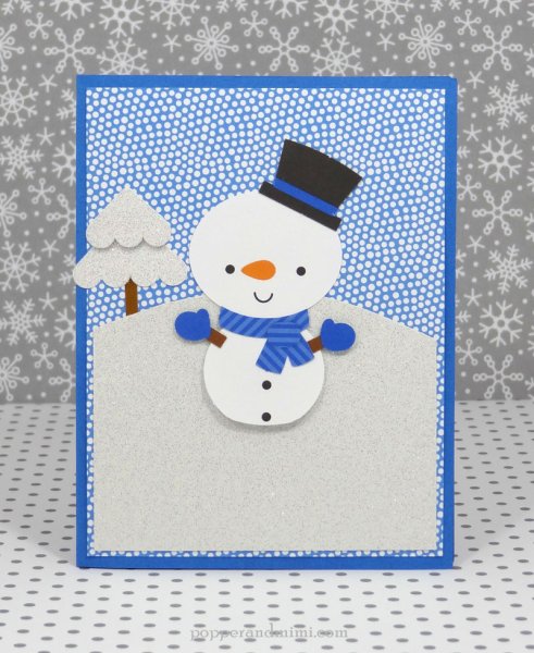 Открытка объемный Снеговик