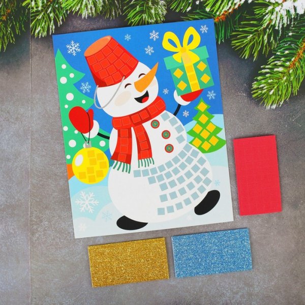 Аппликации "Снеговик"