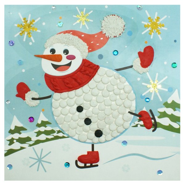 Аппликации "Снеговик"