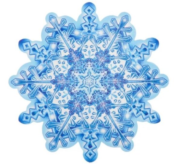 Снежинки цветные