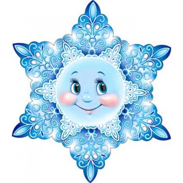 Снежинки цветные