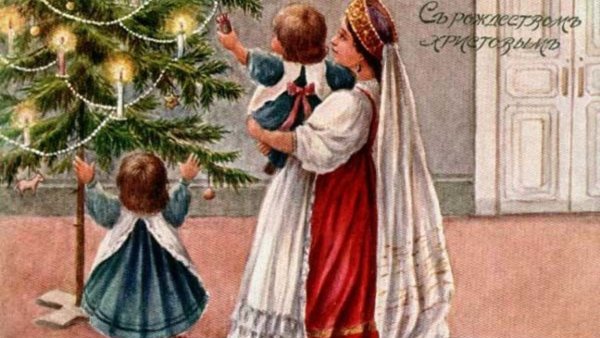 Дореволюционные новогодние открытки