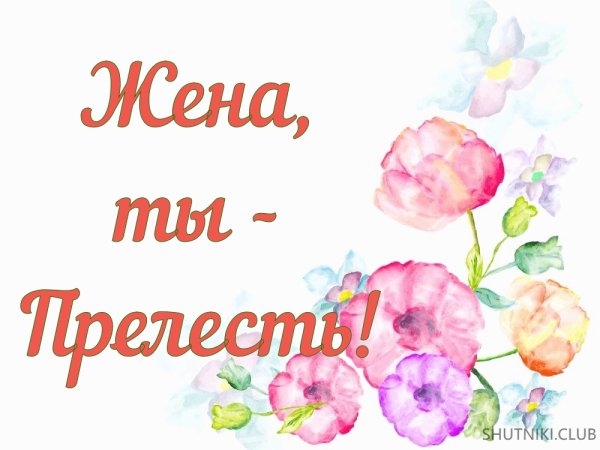 Поздравление жене