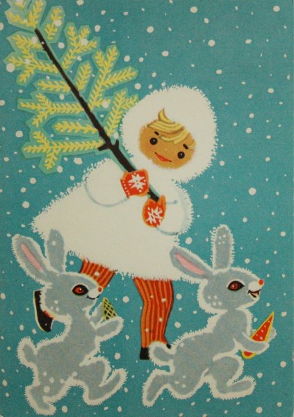 Советские зимние открытки