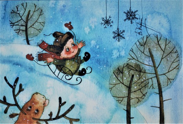 Зимние иллюстрации Виктории Кирдий