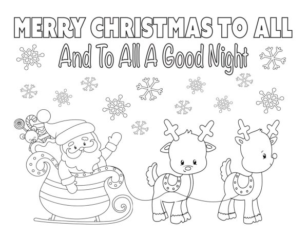 Мэри Кристмас раскраска