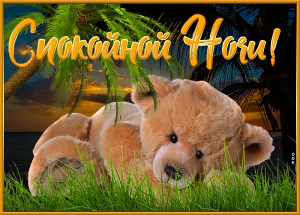 Пожелания доброй ночи с животными