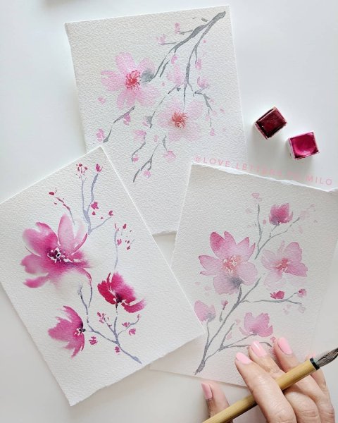 Акварельные открытки