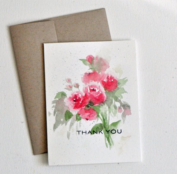 Открытки на акварельной бумаге