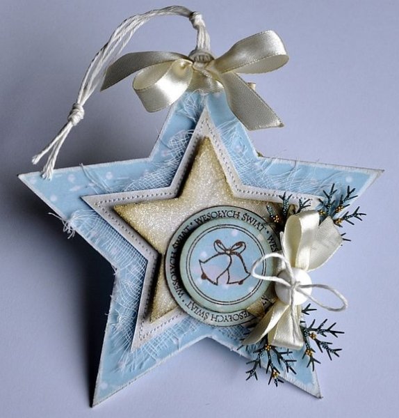 Новогодняя открытка в виде звезды