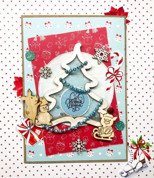 Новогодняя открытка своими руками