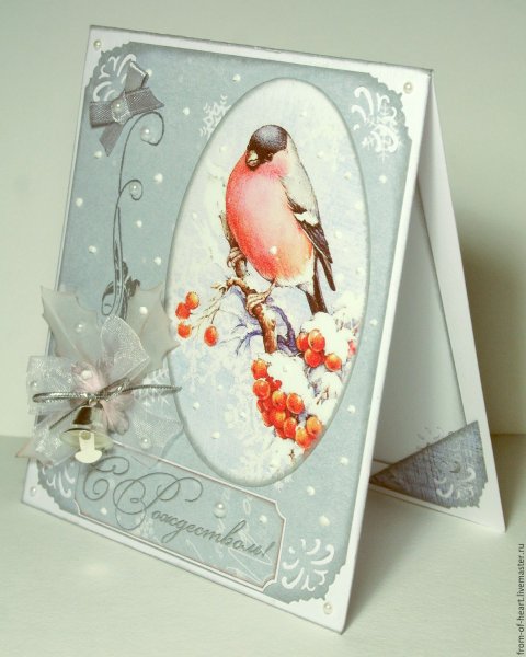 Рождественская открытка ручной работы