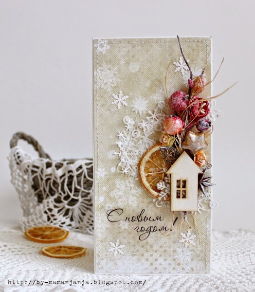 Открытки ручной работы на новый год