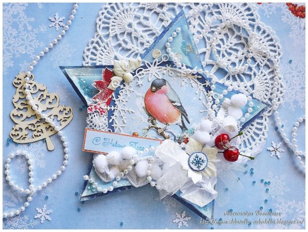 Открытки ручной работы на новый год