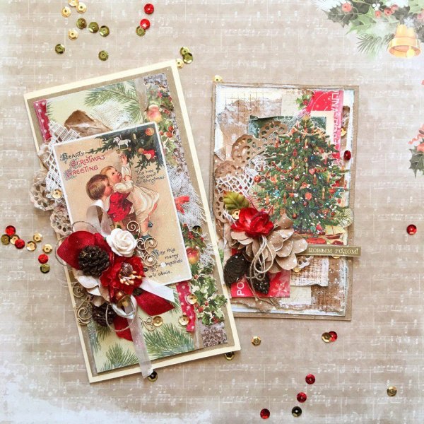 Открытки с новым годом Скрапбукинг