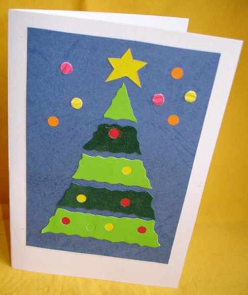 Аппликация Новогодняя открытка