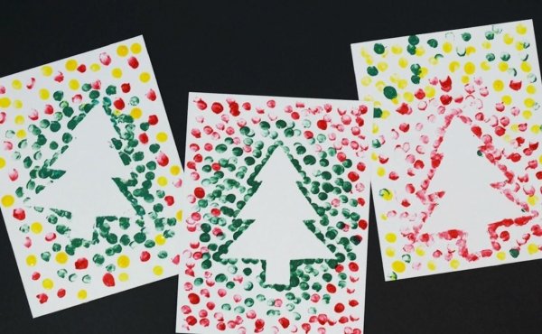Новогодняя открытка своими руками для детей