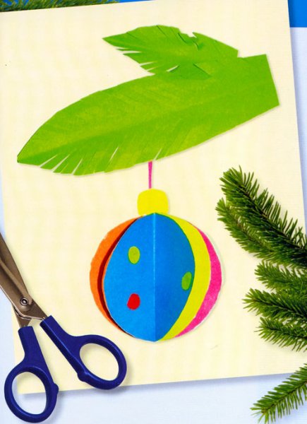 Аппликация к новому году для детей