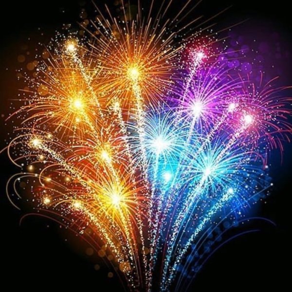 Праздничный салют на день рождения