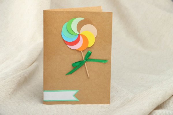 Открытка из картона