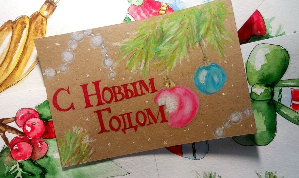 Новогодние рисунки пастелью