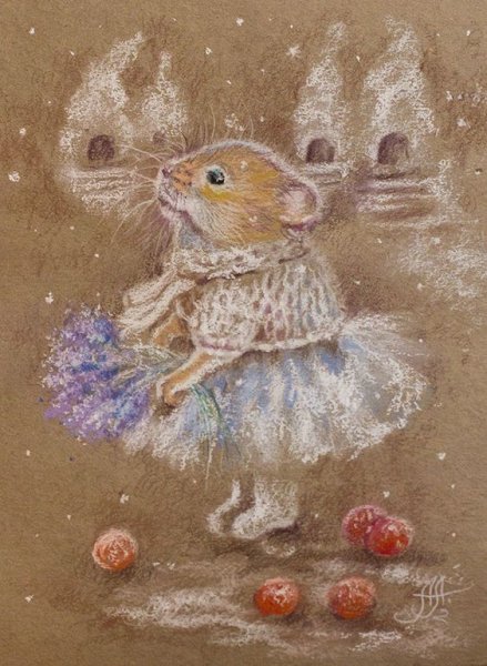 Новый год пастелью