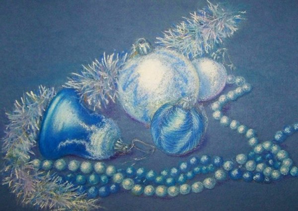 Новогодние рисунки акварелью