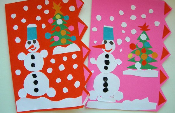 Открытка на новый год своими руками с детьми