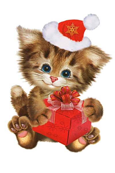 Новогодние животные мультяшные