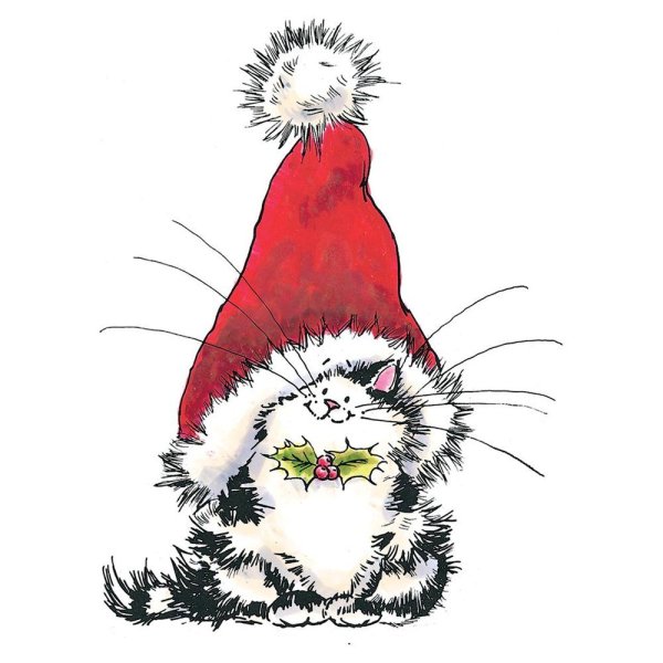 Новогодние коты мультяшные