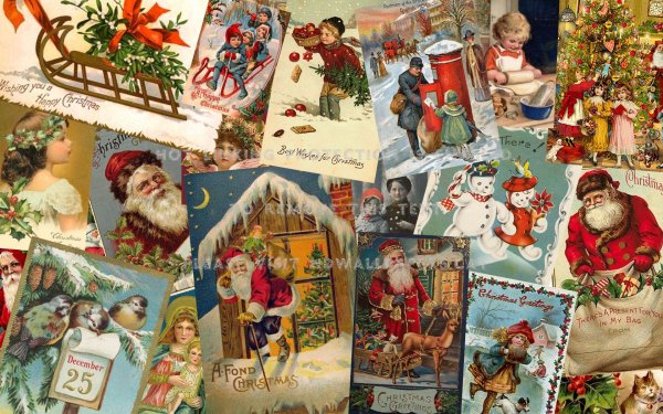Новогодние открытки коллаж