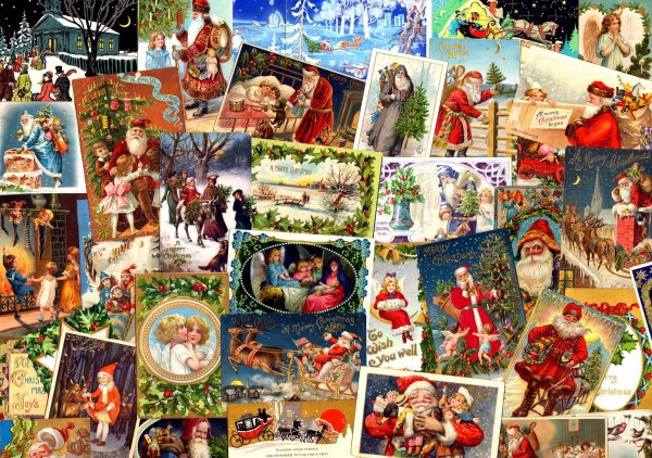 Новогодние открытки коллаж